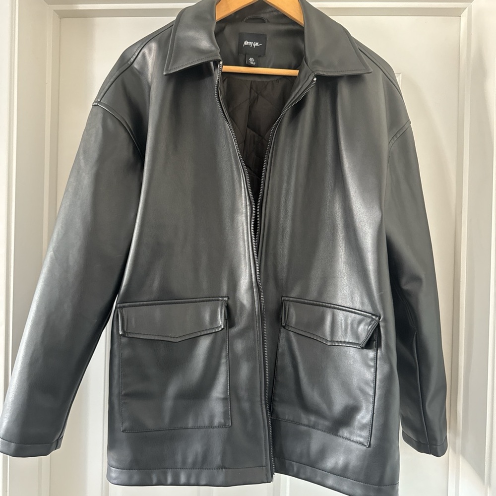Nasty Gal Black Faux Leather Jacket